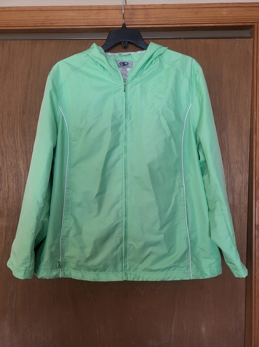 Athletic Works Green Hooded And Lined Wind Breaker - 2x